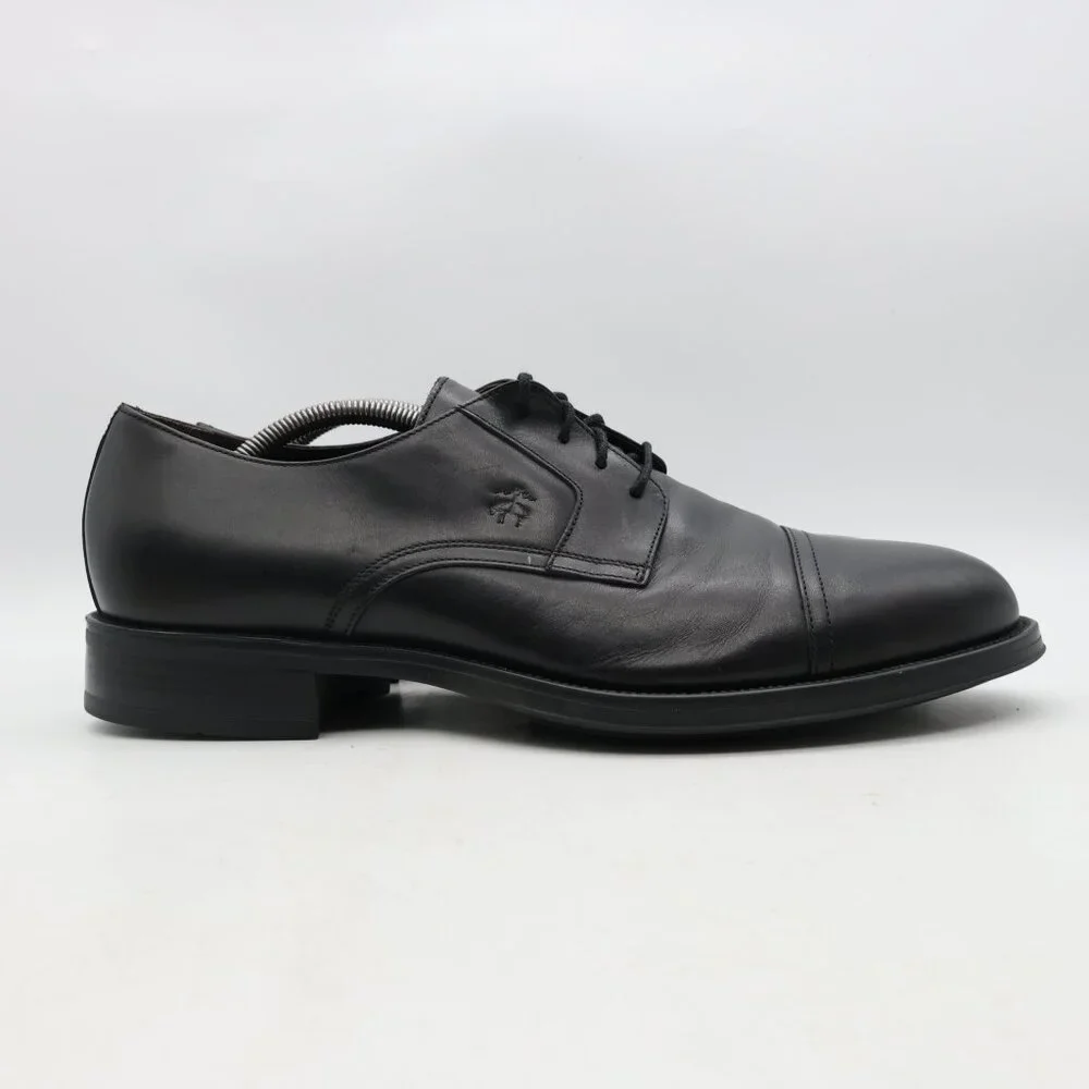 Brooks Brothers Cap Toe Oxford Shoes Men's Size 11 Black Leather Lace Up Italy
